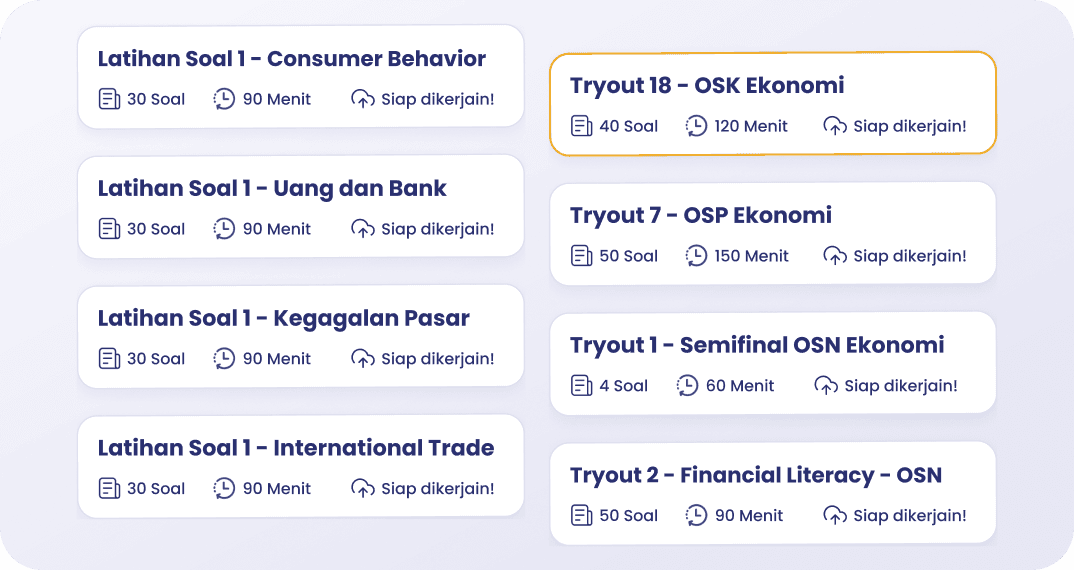 Ribuan soal latihan dan tryout berstandar olimpiade nasional